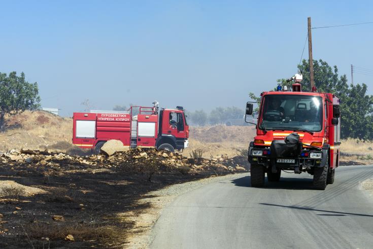 Οριοθετήθηκαν δυο πυρκαγιές στην επαρχία Λεμεσού